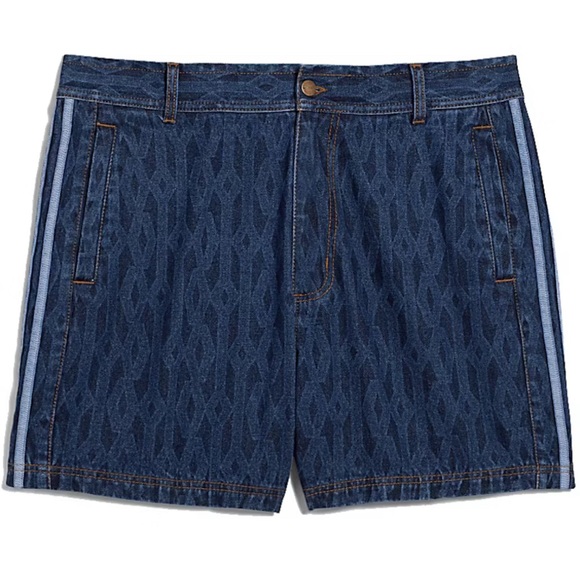 Adidas X Ivy Park Monogram Dark Blue Denim ShortsCOLLECTOR’S ITEM